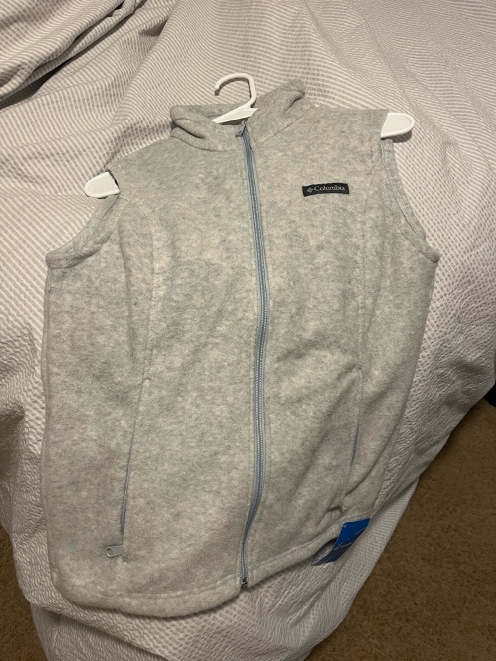 Columbia Heather Light Gray Sawyer Rapids Fleece Vest
